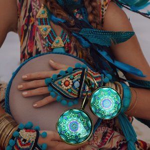 🆕🙂Mandala Earrings Fashion Therapy Yoga Chakra Dharma Mindfulness Meditation